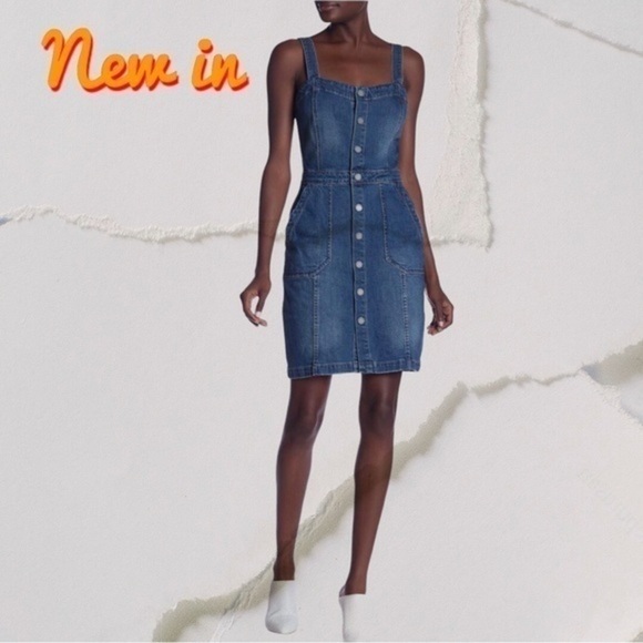 Denim button dress - Picture 2 of 3